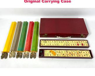 Lot 170 Vintage Bakelite Mah Jong Set. Original Carrying Case