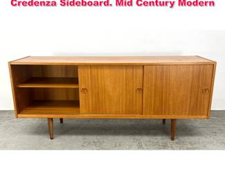 Lot 199 Danish Modern Denmark Teak Credenza Sideboard. Mid Century Modern 