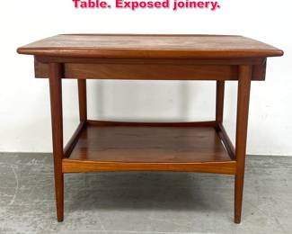 Lot 122 MM Moreddi Danish Modern Side Table. Exposed joinery. 