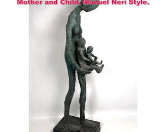 Lot 141 Brutalist Modern Sculpture of Mother and Child. Manuel Neri Style. 