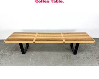 Lot 209 George Nelson Style Slat Bench Coffee Table. 
