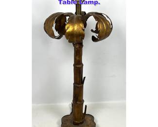Lot 1051 Italian style Gilt Metal Palm Tree Table Lamp. 
