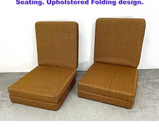 Lot 963 70s Vintage Folding Cushions Floor Seating. Upholstered Folding design. 