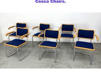 Lot 1150 Set 6 Marcel Breuer Style Cesca Chairs. 