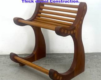 Lot 1079 Custom Studio Made Stand Seat. Thick dowel Construction. 