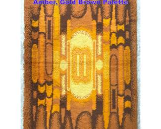 Lot 646 Modernist Shag Rug Tapestry 1. Amber, Gold Brown Palette