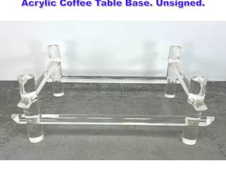 Lot 1086 Les Prismatiques Thick Lucite Acrylic Coffee Table Base. Unsigned. 
