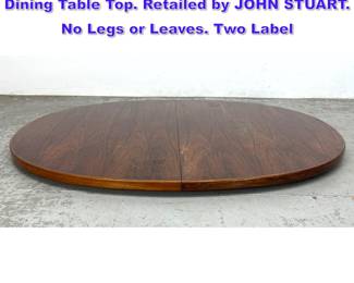 Lot 980 FRITZ HANSEN Banded Rosewood Dining Table Top. Retailed by JOHN STUART. No Legs or Leaves. Two Label