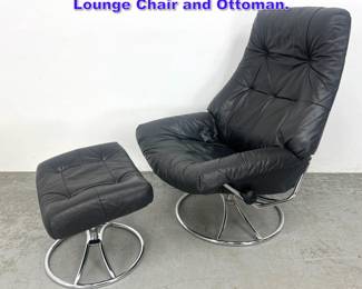Lot 1097 Ekornes Stressless Space Age Lounge Chair and Ottoman.