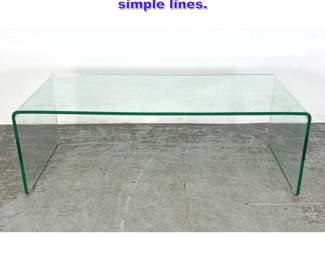 Lot 924 Slump Glass Coffee Table. Clean simple lines.