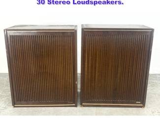 Lot 1175 Pair Grundig HiFi Raumklangbox 30 Stereo Loudspeakers. 