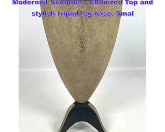 Lot 864 R and Y AUGOUSTI London Stingray Modernist Sculpture. Ebonized Top and stylish tripod leg base. Smal