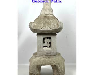 Lot 829 Vintage Concrete Garden Pagoda. Outdoor, Patio. 