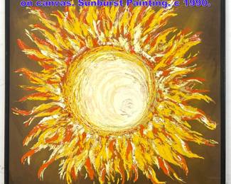 Lot 704 PAUL MANNERS Observatory oil on canvas. Sunburst Painting. c 1990. 