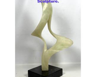 Lot 909 Signed Nierman Alabaster Modernist Sculpture. 