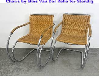 Lot 1103 Pair Bauhaus MR 20 Cantilever Arm Chairs by Mies Van Der Rohe for Stendig