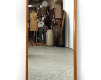 Lot 1058 Danish Modern Teak Wall Mirror. 