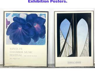Lot 986 2pcs Georgia O Keeffe Exhibition Posters. 