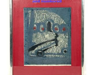 Lot 840 Modernist print pencil signed and numbered