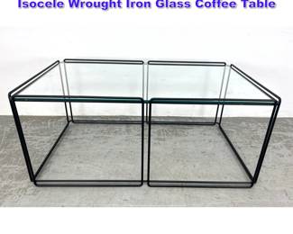 Lot 731 70s Mid Century Modern Max Sauze Isocele Wrought Iron Glass Coffee Table
