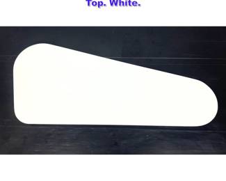 Lot 1141 Large Shaped Vitrolite Glass Table Top. White. 
