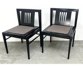 Lot 1014 Pair Stendig Black Ebonized Chairs. 