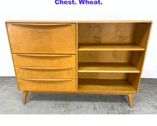 Lot 1045 Heywood Wakefield Bookcase Desk Chest. Wheat.