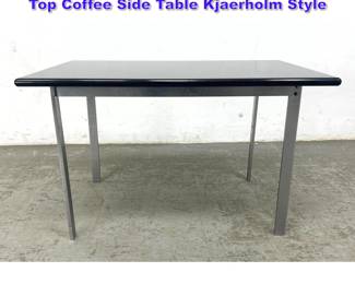 Lot 667 Danish Modern Flat Bar Base Marble Top Coffee Side Table Kjaerholm Style