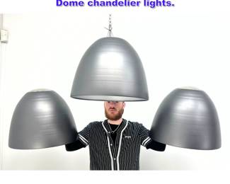 Lot 1138 3pcs Artemide Nur pendant lights. Dome chandelier lights. 