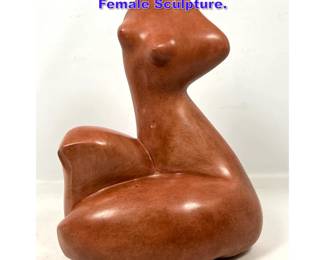 Lot 819 Heavy Plaster Modernist Nude Female Sculpture. 
