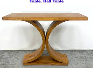 Lot 968 Sculptural Wood Modernist Console Table. Hall Table