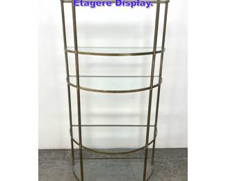 Lot 804 Decorator Bowed Front Shelf Etagere Display. 