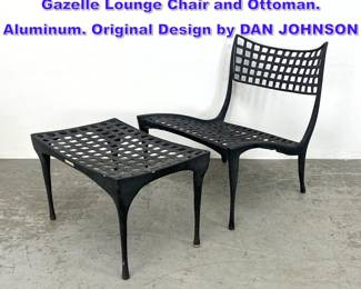 Lot 626 BROWN JORDAN Sol Y Luna Gazelle Lounge Chair and Ottoman. Aluminum. Original Design by DAN JOHNSON