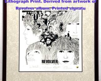 Lot 974 Beatles Revolver Ltd Edit Lithograph Print. Derived from artwork of Revolver album. Printed signatu