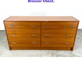 Lot 1074 Danish Modern Teak 6 Drawer Low Dresser Chest. 