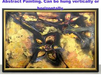 Lot 945 Large Suzanne Horvitz Modernist Abstract Painting. Can be hung vertically or horizontally. 