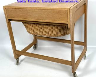 Lot 607 Danish Modern Teak Sewing Stand Side Table. Gelsted Danmark. 