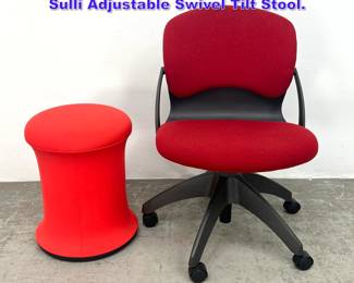 Lot 936 2pcs. Knoll Desk Office Chair and Sulli Adjustable Swivel Tilt Stool. 