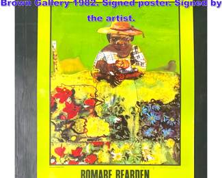 Lot 989 ROMARE BEARDEN 1982 Malcolm Brown Gallery 1982. Signed poster. Signed by the artist.