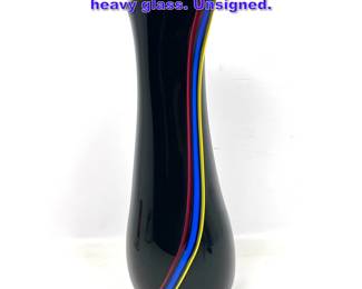 Lot 749 Italian Modern Art Glass Vase. Thick heavy glass. Unsigned.