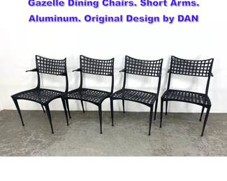Lot 629 Set 4 BROWN JORDAN Sol Y Luna Gazelle Dining Chairs. Short Arms. Aluminum. Original Design by DAN 
