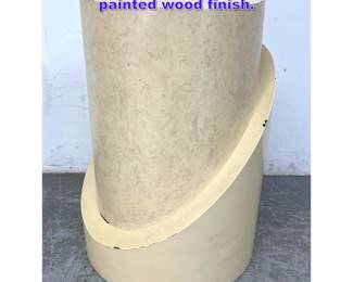 Lot 695 Tan lacquer spiral pedestal. Mottled painted wood finish. 