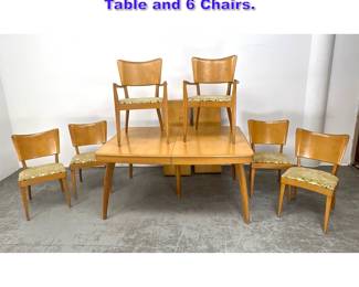 Lot 1013 Heywood Wakefield Dining Set. Table and 6 Chairs. 