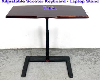 Lot 1088 Herman Miller Levenger Wood Top Adjustable Scooter Keyboard Laptop Stand Table.
