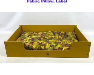 Lot 1011 HAPPY HOUND Dog Bed. Patterned Fabric Pillow. Label