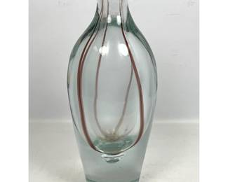 Lot 737 Heavy Decorated Art Glass Vase