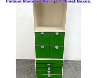 Lot 1000 3Pc Mid Century Mod Palaset Finland Modular Storage Cabinet Boxes. 