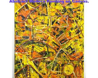 Lot 702 Virgilio Rivera Large Artist Signed Abstract Modern Painting on Canvas. 