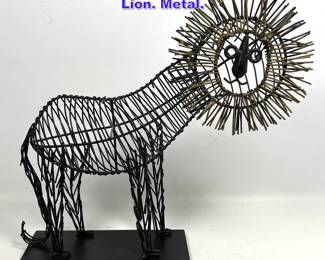 Lot 653 Frederic Weinberg Style Wire Lion. Metal. 