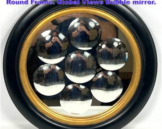 Lot 668 Fornasetti style Dimpled Mirror. Round Frame. Global Views Bubble mirror.